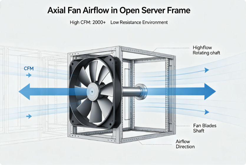 Axial Fan vs Blower Fan for Server Cabinet Cooling