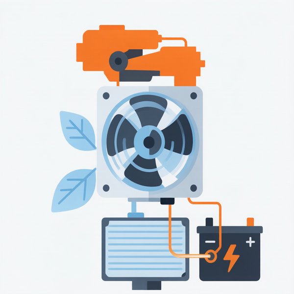 radiator fan draining car battery