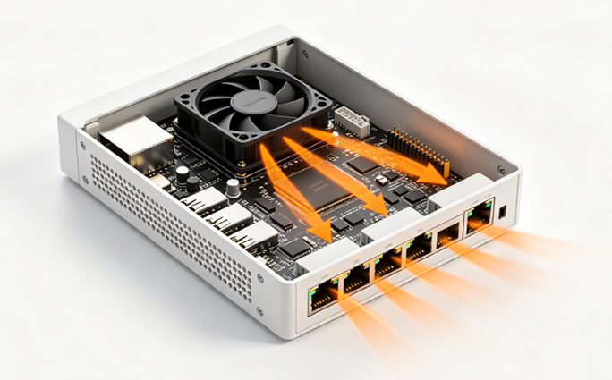 router cooling fan