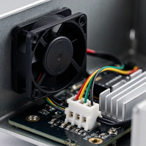 2-wire, 3-wire and 4-wire DC cooling fan connector comparison
