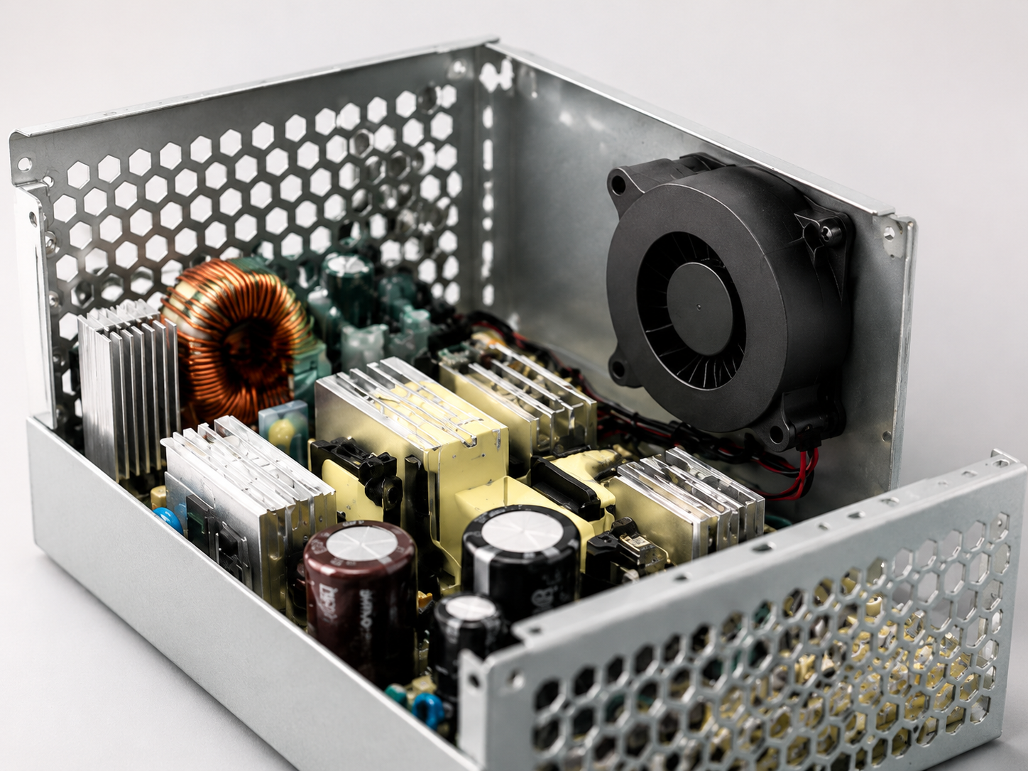 DC7530 blower fan application in compact power supply equipment