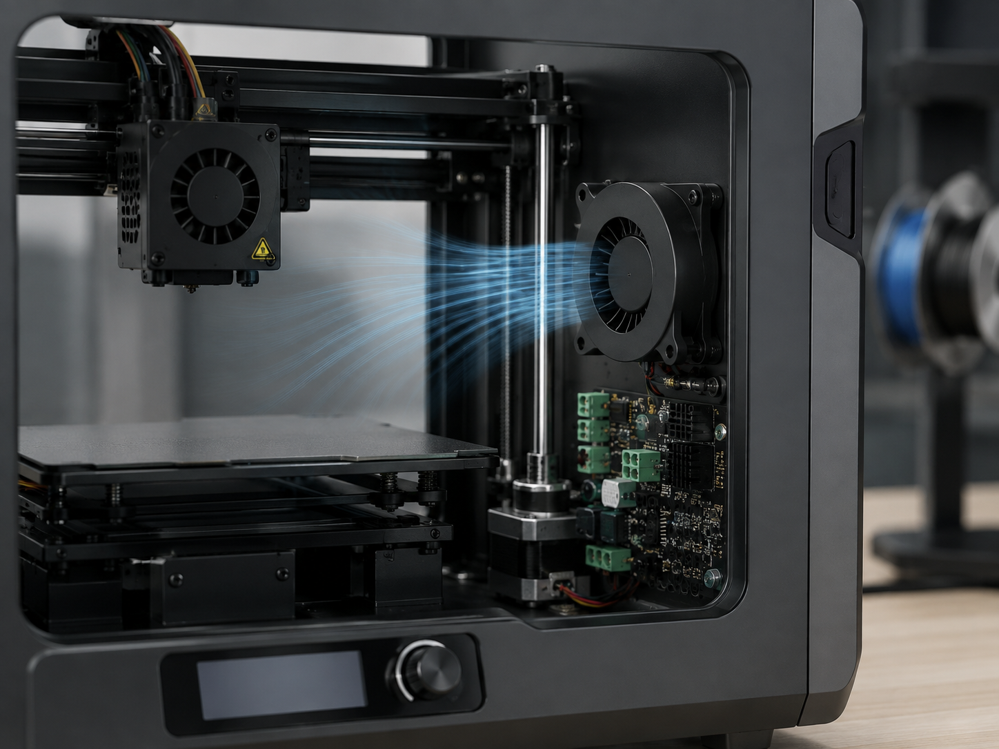 DC7530 blower fan application for 3D printer cooling