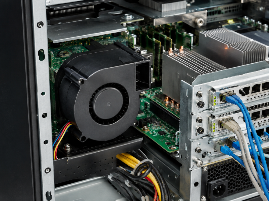 DC9733 blower fan used for server and network equipment cooling applications