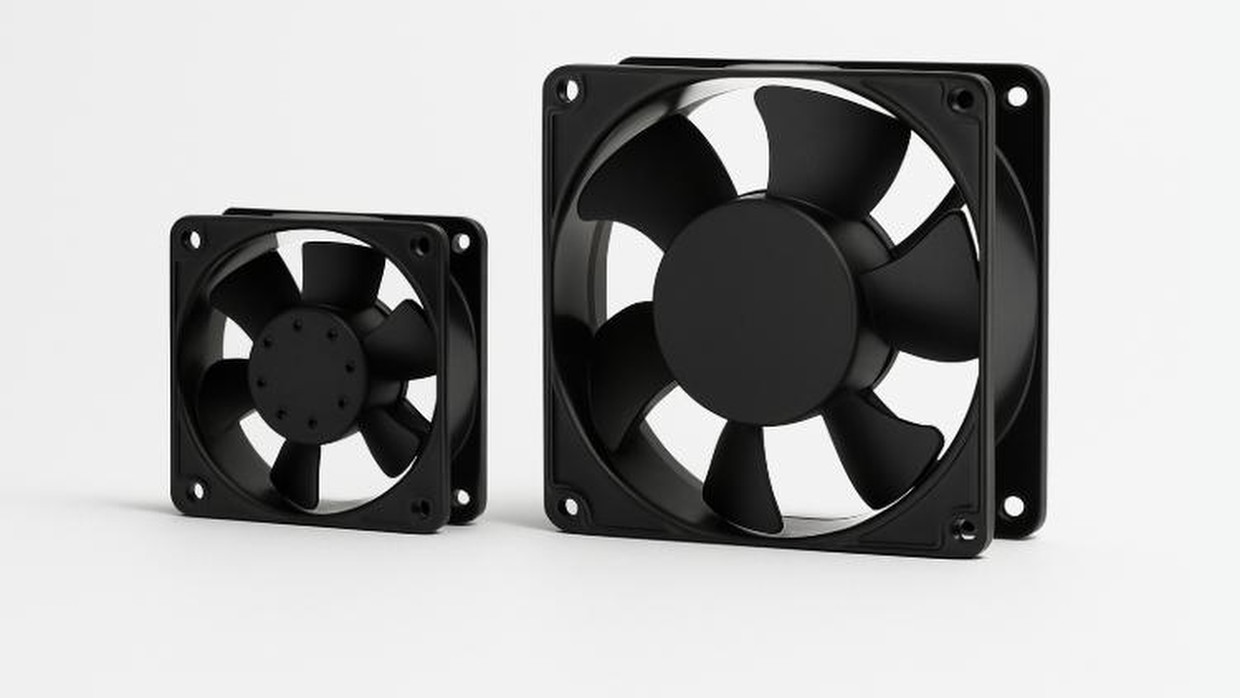 40mm and 120mm DC cooling fan size comparison for OEM electronics